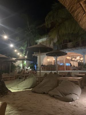 Seating options  at La Playa  in Dikwella