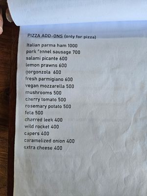 Menu at La Playa  in Dikwella