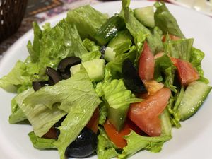 Greek salad  at Getashen Smoker Bar in Tashkent