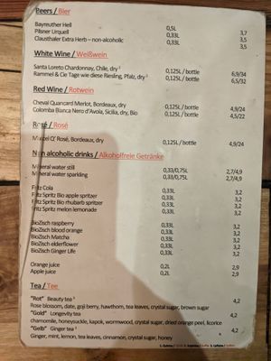 Menu 3 at The Tree in Berlin