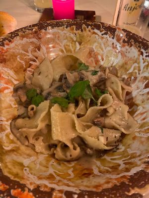 Mushroom pasta   at Cafeteria-Trattoria Am Rathaus in Osnabruck