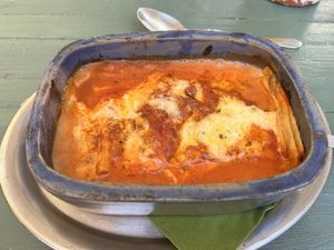 Vegan bolognese lasagna   at Cafeteria-Trattoria Am Rathaus in Osnabruck