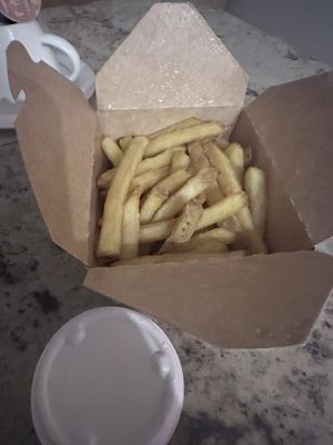 Delicious crispy French fries  at HOT PLANTS in Prague