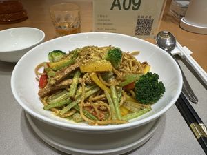 Spaghetti with vegetables  at Jingyuefang Vegetarian -  静悦坊素食 惠恒大楼店 in Shenzhen