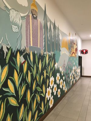 Entry way from the parking garage at Red Cow in Rochester