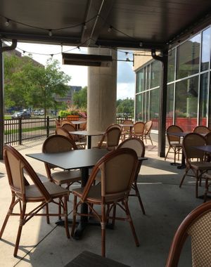 Outside seating at Red Cow in Rochester