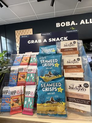 Plant-based snacks  at CUPP Bubble Tea in Aberdeen