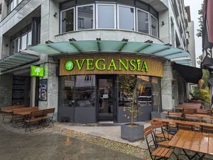 The entrance at Vegansia in Berlin