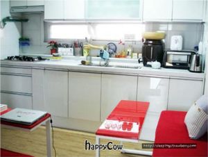 kitchen at Sleeping Strawberry Guesthouse in Seoul