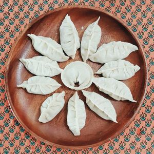 Making dumplings at Sleeping Strawberry Guesthouse in Seoul