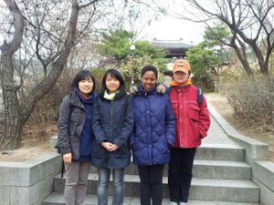 walking around Seoul at Sleeping Strawberry Guesthouse in Seoul