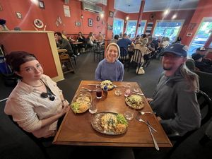 Stuffed sopapillas and enchiladas are delicious    at Salsa Verde Grill in Bar Harbor