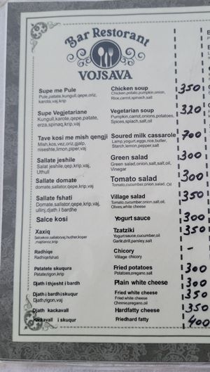  at Vojsava Restaurant in Gjirokaster