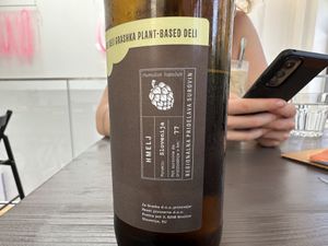 Vegan cream ale  at Grashka Deli in Ljubljana