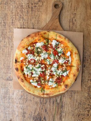 pizza sezonaro at Grashka Deli in Ljubljana