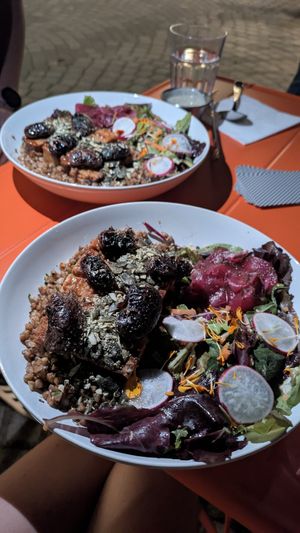 Protein platter at Grashka Deli in Ljubljana