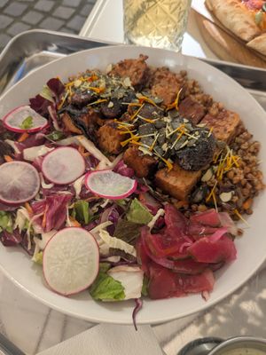 Protein bowl at Grashka Deli in Ljubljana