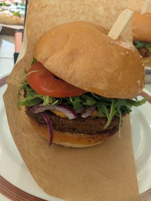 Kochi burger at Grashka Deli in Ljubljana