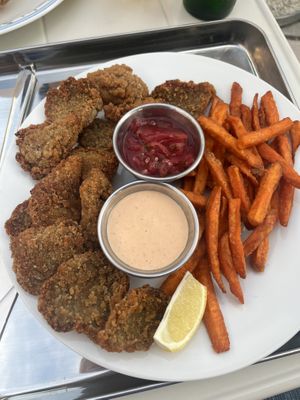 Oyster mushrooms   at Grashka Deli in Ljubljana