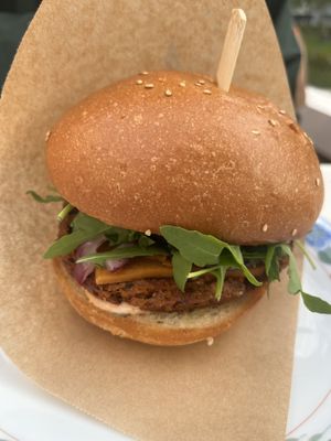 Burger  at Grashka Deli in Ljubljana