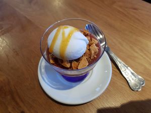 Cava & Cheddar Strawberry Trifle at Tierra Kitchen in Lyme Regis