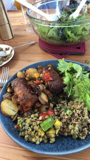 amazing takeaway meals and salads :) at Tierra Kitchen in Lyme Regis