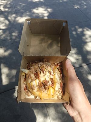 Apple Crumble Roll at Cinnaholic in Visalia