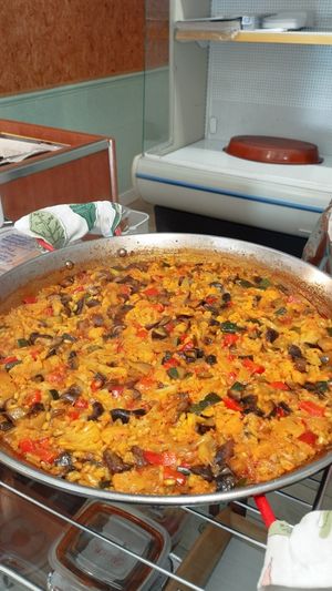 Paella vegana at El Mosset del Cabanyal in Valencia