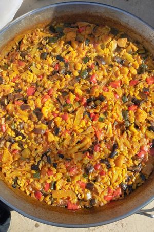 Paella de verdures at El Mosset del Cabanyal in Valencia