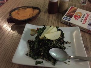 the creamy oleasure and the quinoa de luna at La Senda Restaurante in Playa Del Carmen