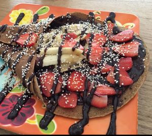 Big Pancake at La Senda Restaurante in Playa Del Carmen