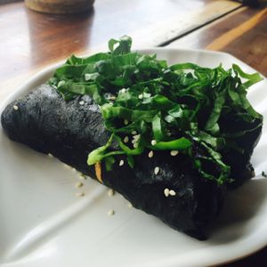nori wrap at La Senda Restaurante in Playa Del Carmen