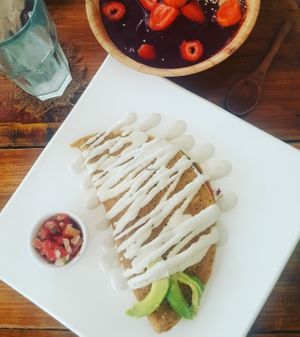 savory crepe  at La Senda Restaurante in Playa Del Carmen