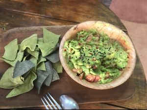 Guac at La Senda Restaurante in Playa Del Carmen
