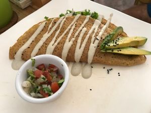 Crepe salado at La Senda Restaurante in Playa Del Carmen