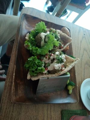 Falafel Pita at La Senda Restaurante in Playa Del Carmen