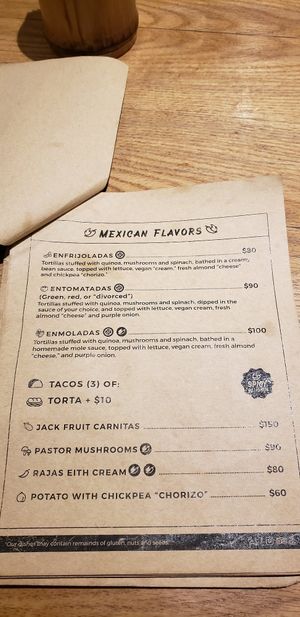 Menu page 6 at La Senda Restaurante in Playa Del Carmen