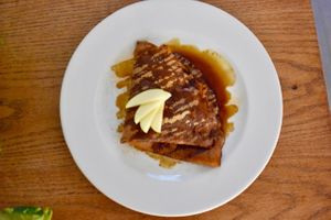 Crema de manzanas con canela  at La Senda Restaurante in Playa Del Carmen