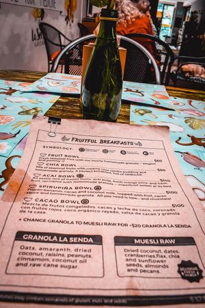 Menu at La Senda Restaurante in Playa Del Carmen