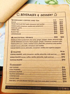 Menu  at La Senda Restaurante in Playa Del Carmen