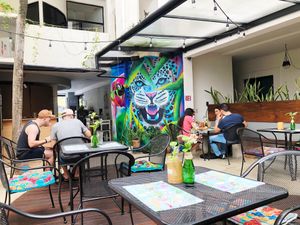 Seating area  at La Senda Restaurante in Playa Del Carmen