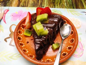 Cacao Cake  at La Senda Restaurante in Playa Del Carmen