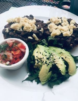 Mollettes breakfast at La Senda Restaurante in Playa Del Carmen