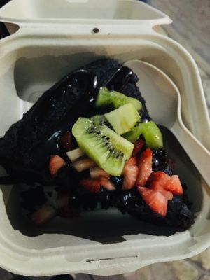 Take away chocolate cake at La Senda Restaurante in Playa Del Carmen