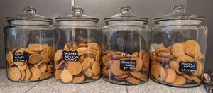 coconut, almond, chocolate chip, and muesli cookies at Puur & Loos in Utrecht