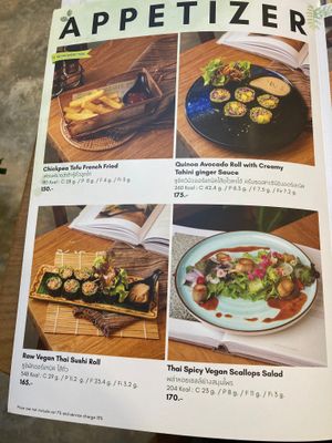 Menu at O'ganic Concept Ari in Bangkok