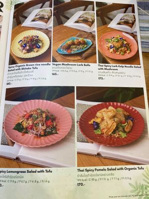 Menu at O'ganic Concept Ari in Bangkok