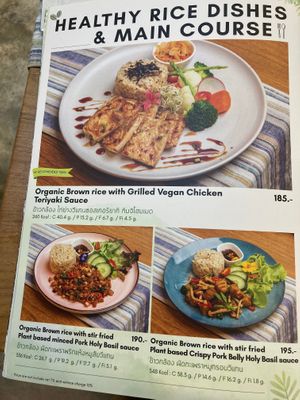 Menu at O'ganic Concept Ari in Bangkok