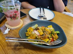 Chickpea tofu salad at O'ganic Concept Ari in Bangkok