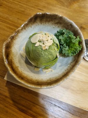 Kale ice cream at O'ganic Concept Ari in Bangkok